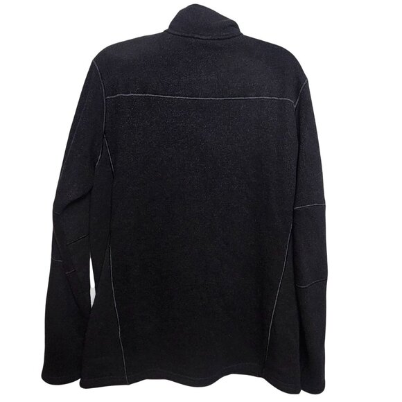 Kühl Mens Interceptr Fleece Jacket Size M Black With Zippered Pockets & Logo - Picture 2 of 15